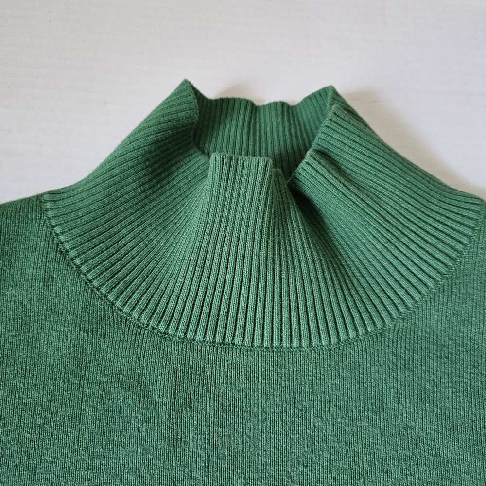 La Ligne X Target Mock Turtleneck Sweater Size M Green Stripe Sleeve - Picture 4 of 12